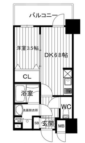 マンションはりげん鳳　間取り