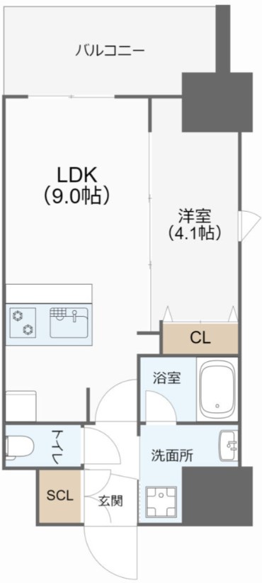 gm難波ウエストD.C.　間取り