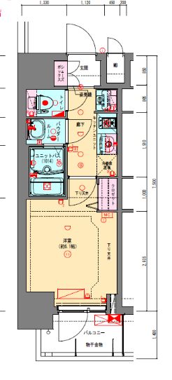 プレサンス松屋町ヴェルデス　間取り