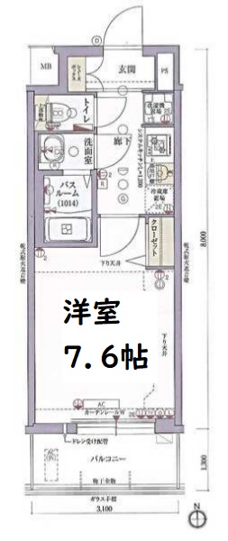 プランドール江戸堀レジデンス　間取り