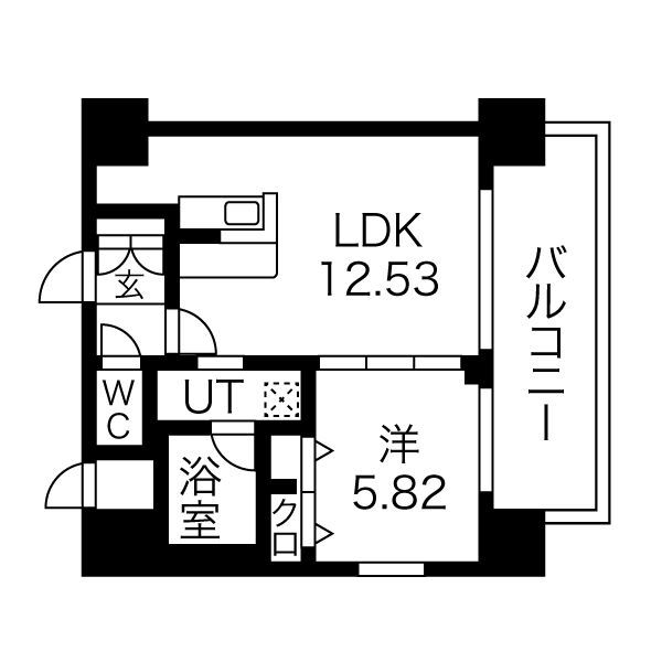 プレジオ難波WEST　間取り