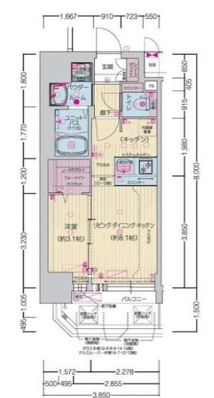 プレサンスNAGOYA覚王山　間取り