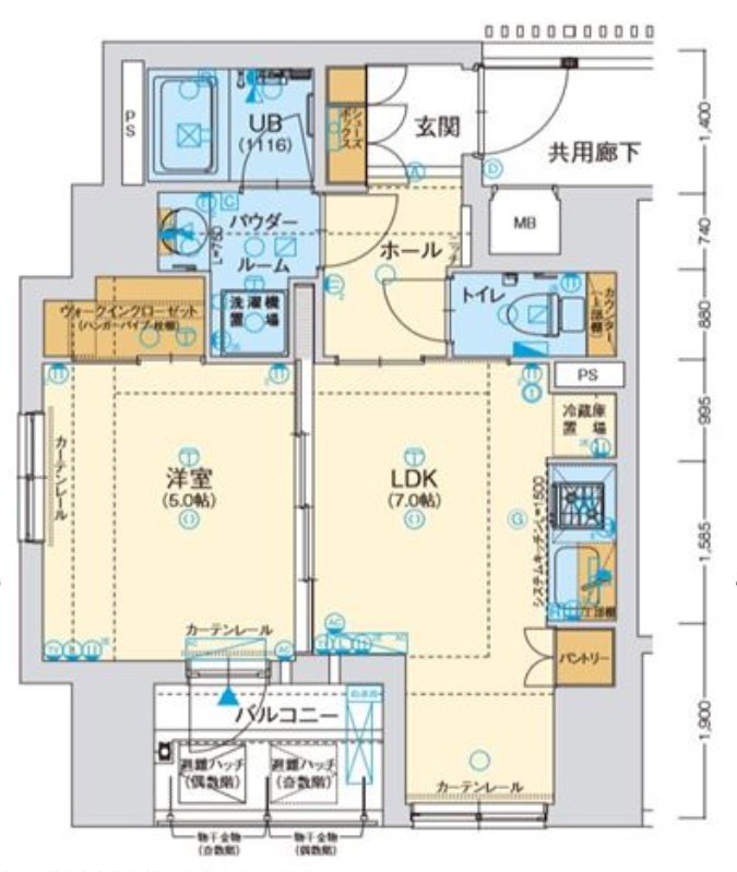 ファーストフィオーレ阿波座アクア　間取り