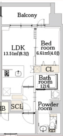 エスライズ難波Ⅲ　間取り