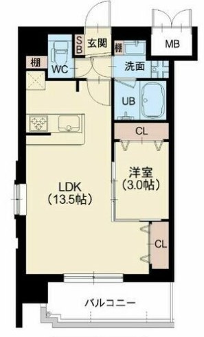 スプランディッド難波SOUTH　間取り図