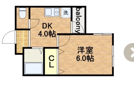 メルベーユ谷町　間取り