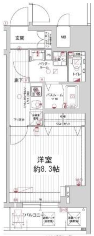 エグゼ天王寺Ⅱ　間取り