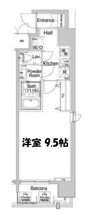 9階の間取り図