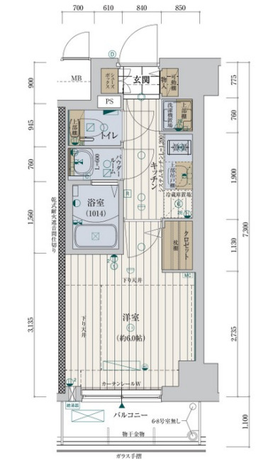 レジュールアッシュ神戸ハーバーランド　間取り