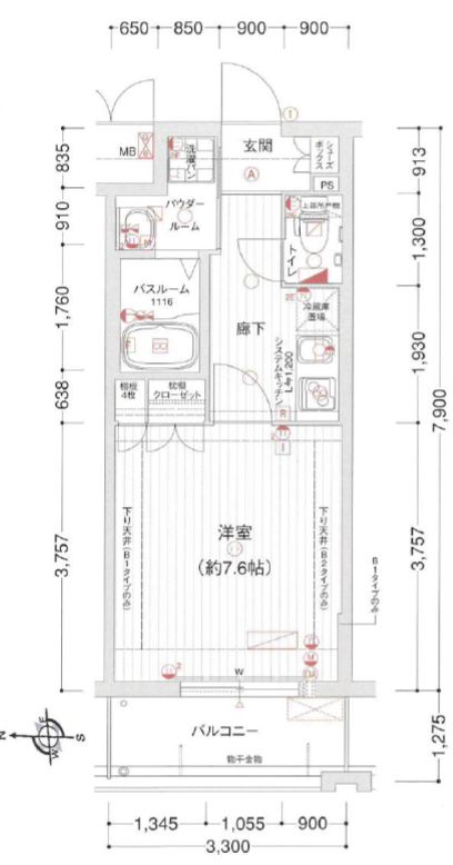セオリー難波南プレミアム　間取り