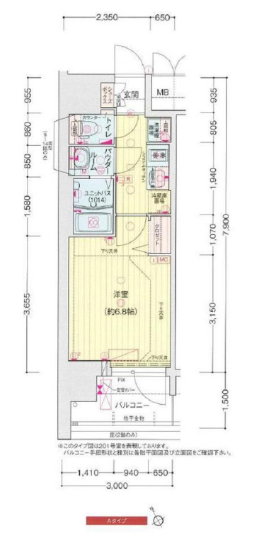 プレサンス大国町アドロッソ　間取り