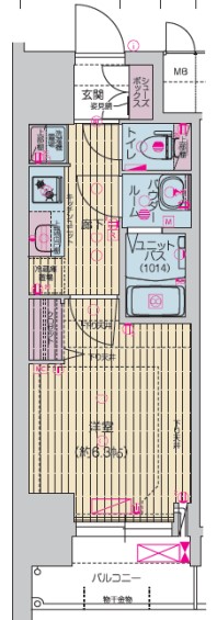 プレサンス谷町九丁目ディセオ　間取り