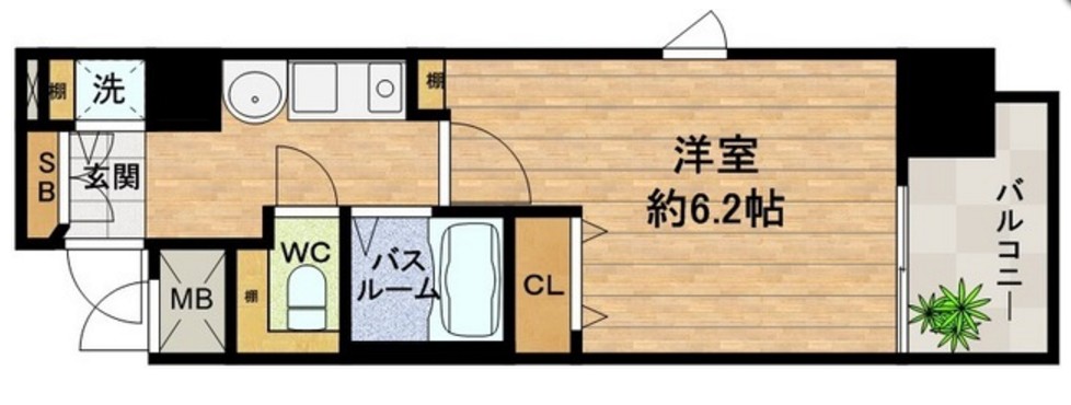 プレサンス大手前パークサイドツー　間取り