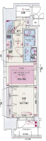プレサンス心斎橋ニスト　間取り
