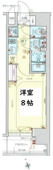 プレサンス難波ラフィーネ　間取り