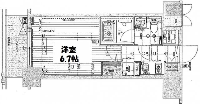 リーガル京町堀II　間取り