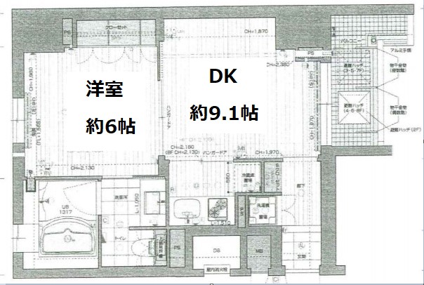 リーガル北堀江　間取り