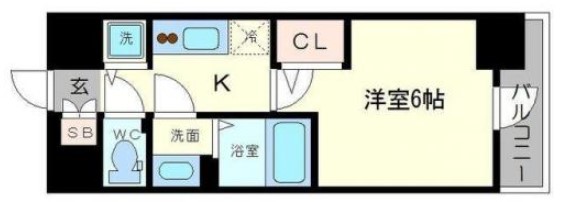 エスリード難波ステーションゲートサウステラス　間取り図