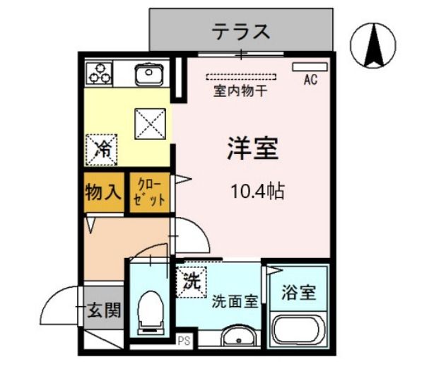 日東新町Dルーム　間取り
