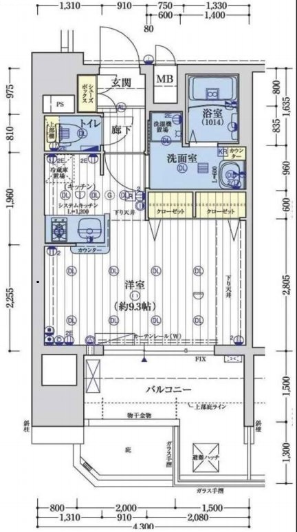 アクアプレイス天王寺Ⅱ 間取り