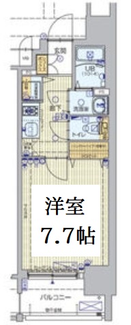 ジアコスモ谷町四丁目　間取り
