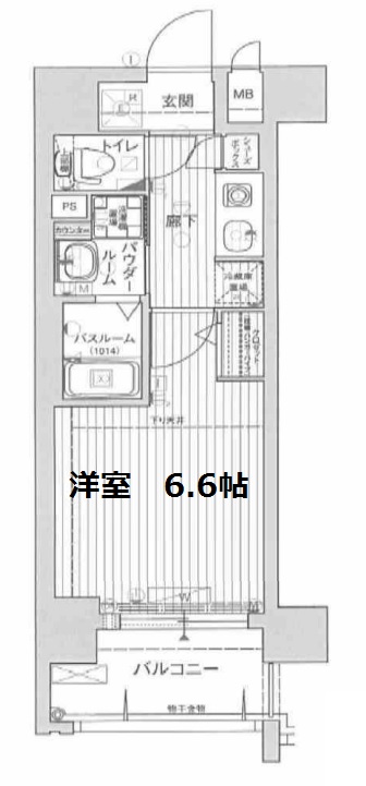 クリスタルブライト谷町　間取り