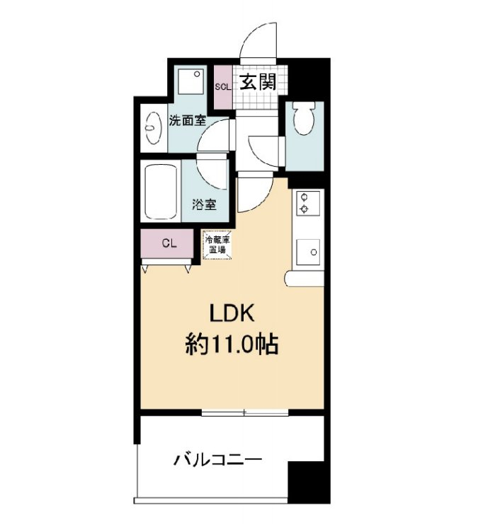 レジディア心斎橋ウエスト　間取り
