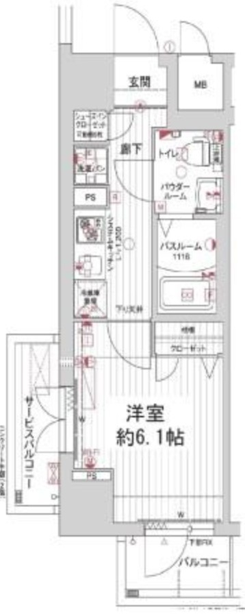 エグゼ天王寺Ⅱ 間取り