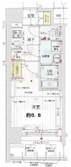 ジアコスモ江戸堀パークフロント　間取り