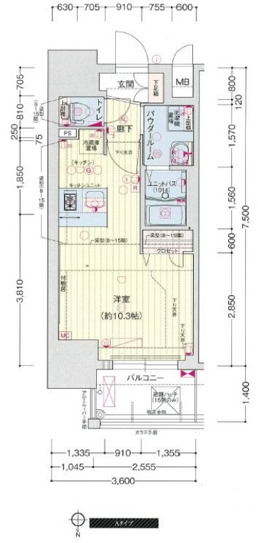 プレサンス新町ウィズ　ジョイ　間取り
