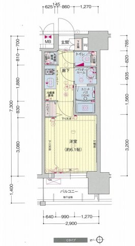プレサンス松屋町ファステ 間取り