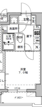 ミラージュパレス南堀江　間取り