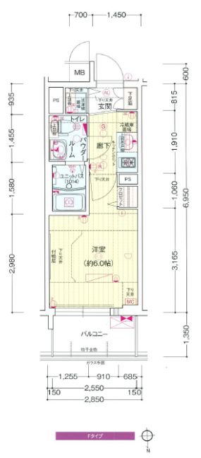 2階の間取り図
