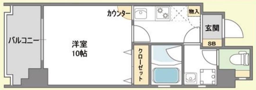 キャナルコート内久宝寺　間取り