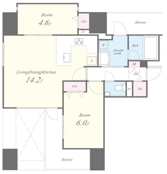 JASPER御堂筋本町　間取り