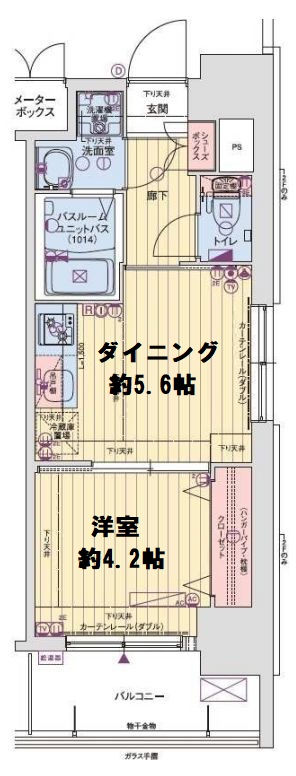 レオンヴァリエ大阪ベイシティ　間取り図