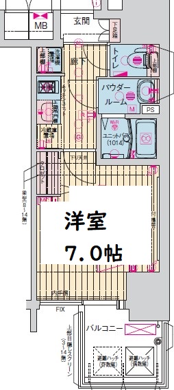 プレサンス心斎橋レヨン 間取り