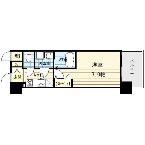 エスリード阿波座シティーウエスト 間取り