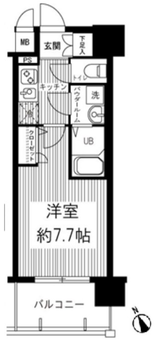 エスリード阿波座シティーウエスト　間取り