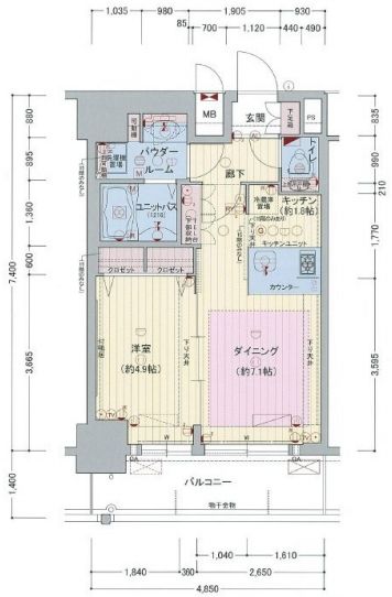 プレサンス阿波座ステーションフロント 間取り