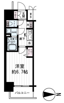 プレサンス上町台筆ヶ崎 NORTH　間取り
