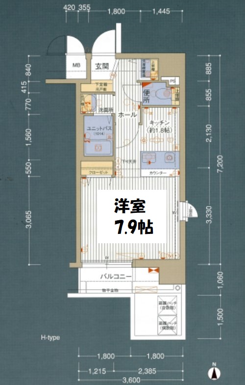 プレサンス大手前パークサイドⅡ　間取り