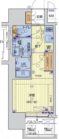 レオンコンフォート難波リオ　間取り