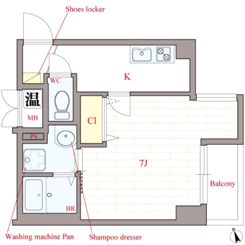 コンフォータブル阿波座　間取り
