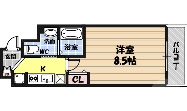 8階の間取り図