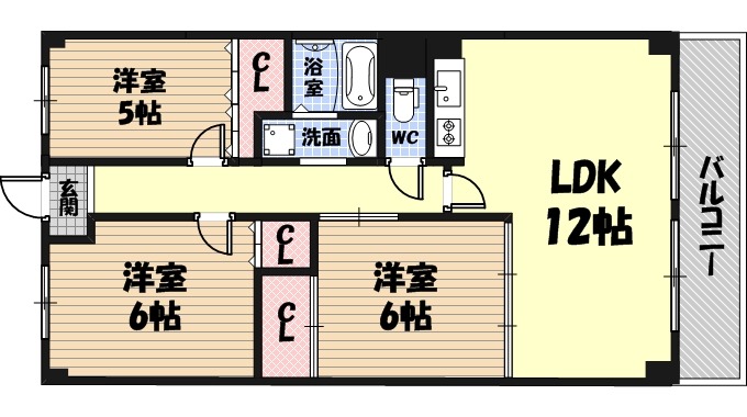 6階の間取り図
