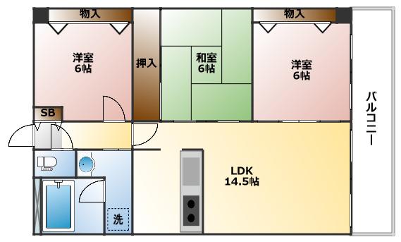 4階の間取り図