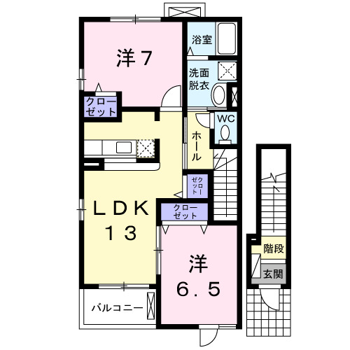 2階の間取り図