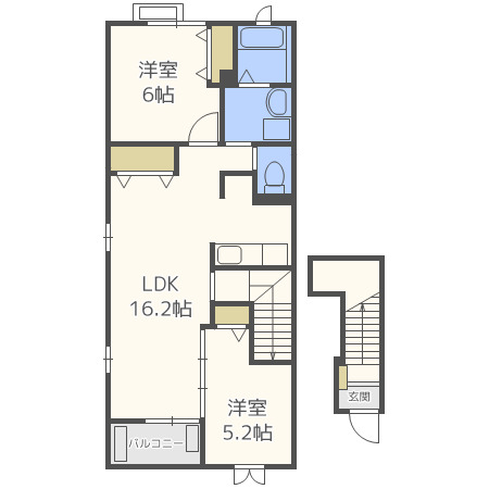 2階の間取り図