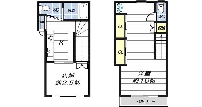 -階の間取り図